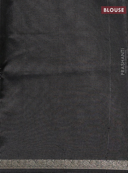 Black Art Tussar Silk - Embroidery