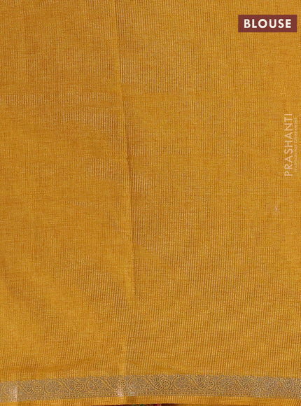 Yellow Art Tussar Silk - Embroidery