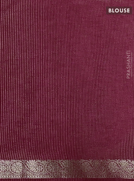 Pink Art Tussar Silk - Embroidery