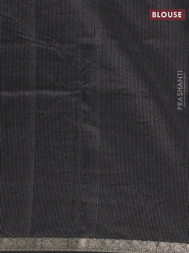 Black Art Tussar Silk - Embroidery