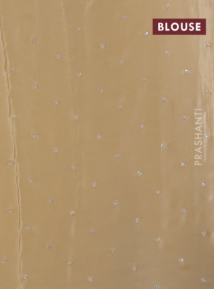 Cream Pure Organza Silk - Embroidery
