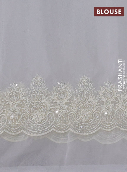 Off White Organza Silk - Embroidery