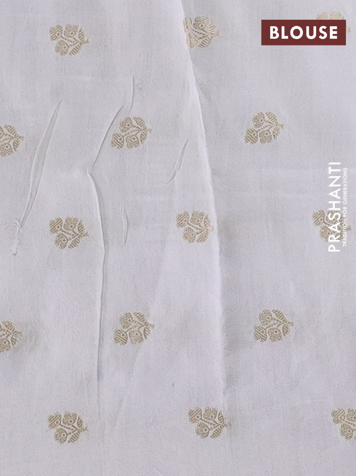 Off White Pure Organza Silk - Embroidery