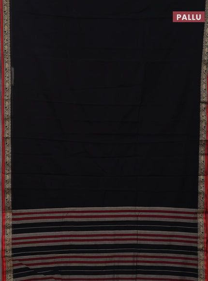 Black & Mustard Yellow Narayanpet Cotton - Kalamkari Blouse