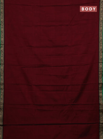 Maroon & Green Narayanpet Cotton - Kalamkari Blouse