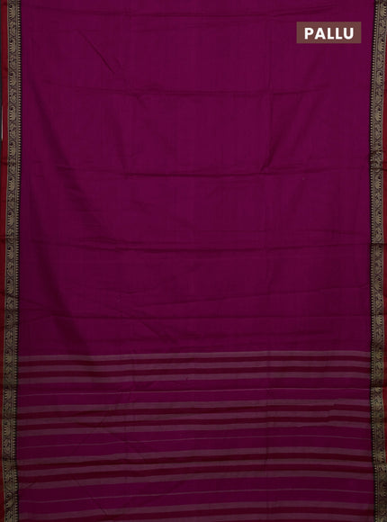 Pink & Orange Narayanpet Cotton - Kalamkari Blouse