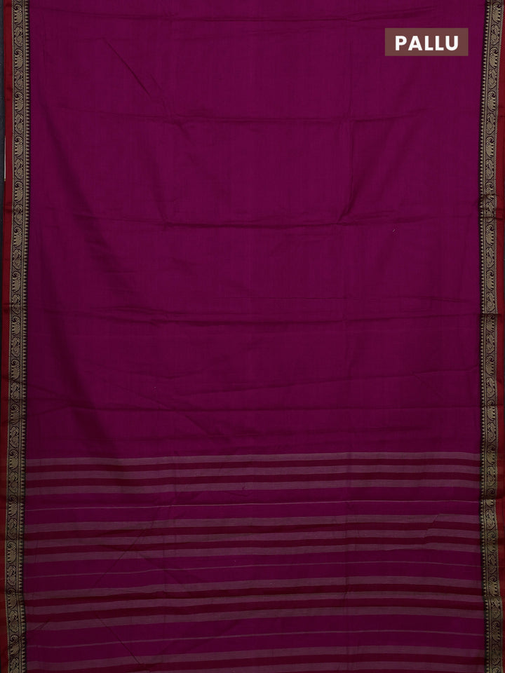 Pink & Orange Narayanpet Cotton - Kalamkari Blouse