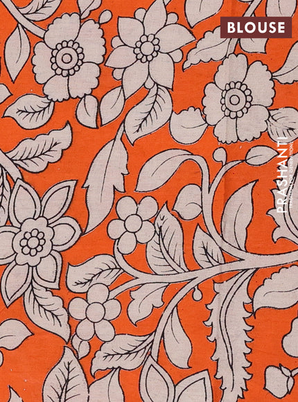 Pink & Orange Narayanpet Cotton - Kalamkari Blouse