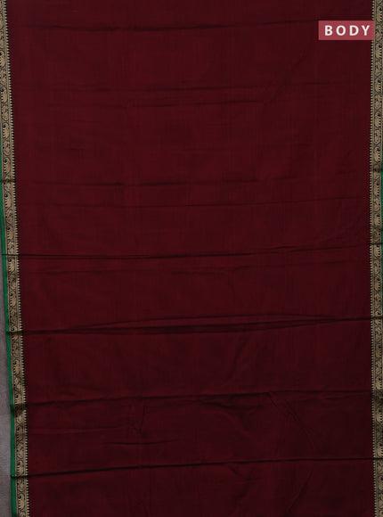 Maroon & Green Narayanpet Cotton - Kalamkari Blouse
