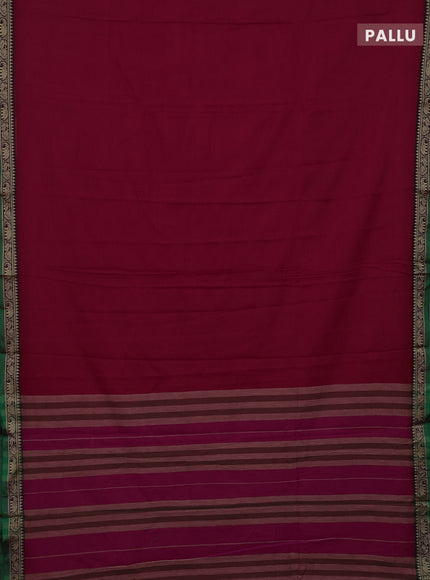 Pink & Green Narayanpet Cotton - Kalamkari Blouse