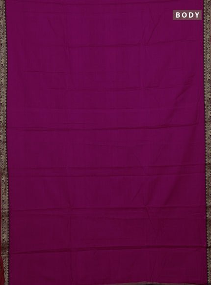Pink & Green Narayanpet Cotton - Kalamkari Blouse