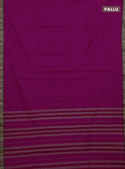 Pink & Green Narayanpet Cotton - Kalamkari Blouse