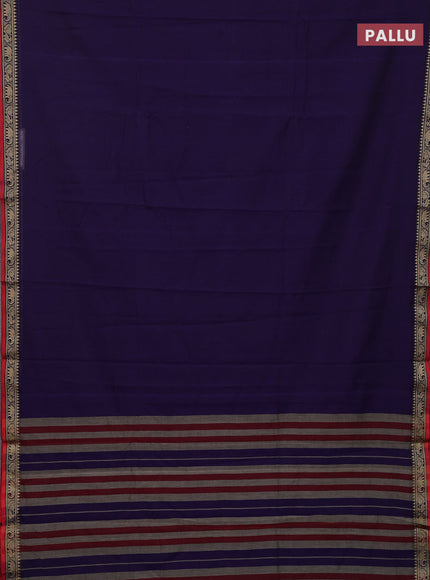 Violet & Mustard Yellow Narayanpet Cotton - Kalamkari Blouse
