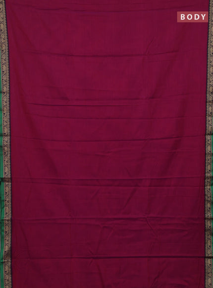 Pink & Green Narayanpet Cotton - Kalamkari Blouse