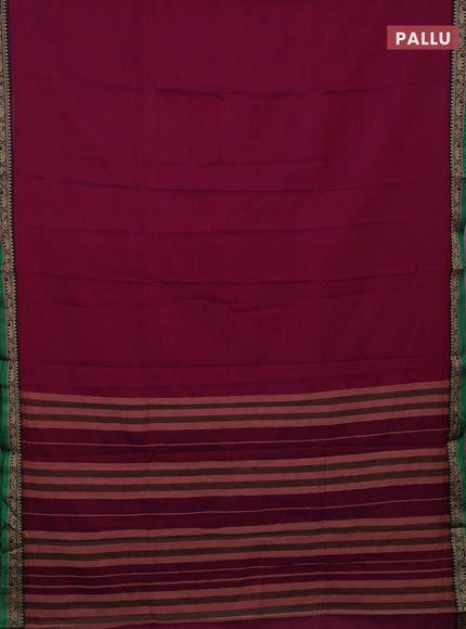 Pink & Green Narayanpet Cotton - Kalamkari Blouse
