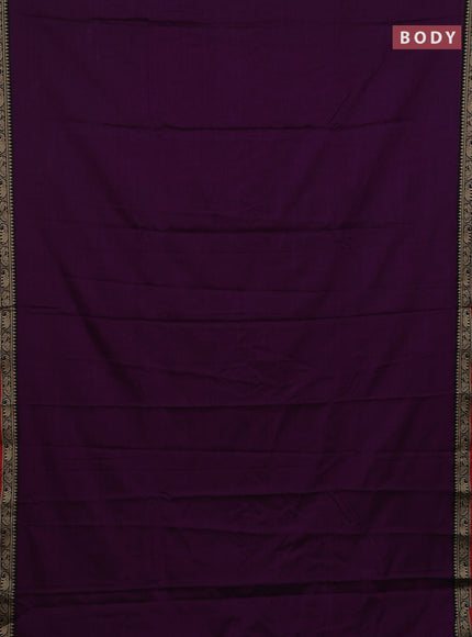 Purple & Orange Narayanpet Cotton - Kalamkari Blouse