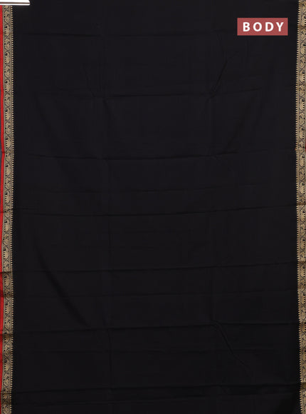 Black & Maroon Narayanpet Cotton - Kalamkari Blouse