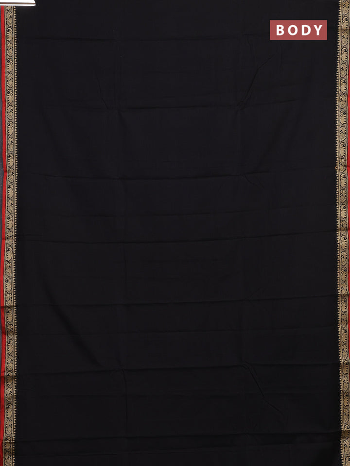 Black & Maroon Narayanpet Cotton - Kalamkari Blouse