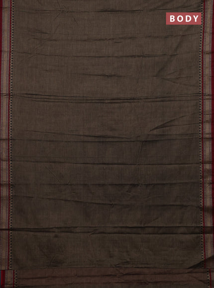 Chiku & Brown Narayanpet Cotton - Kalamkari Blouse