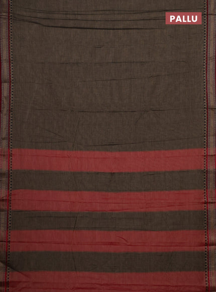 Chiku & Brown Narayanpet Cotton - Kalamkari Blouse