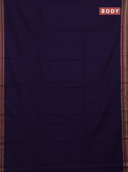 Violet & Brown Narayanpet Cotton - Kalamkari Blouse