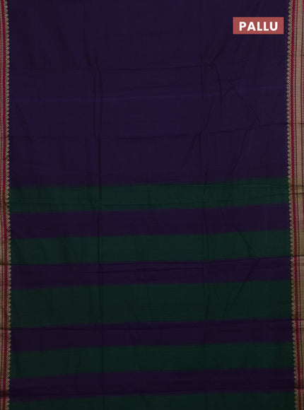 Violet & Brown Narayanpet Cotton - Kalamkari Blouse