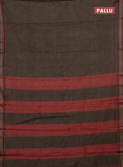 Chiku & Green Narayanpet Cotton - Kalamkari Blouse