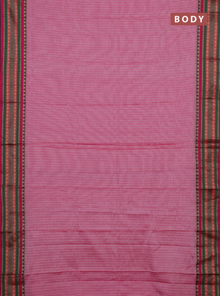 Pink & Rust Narayanpet Cotton - Kalamkari Blouse