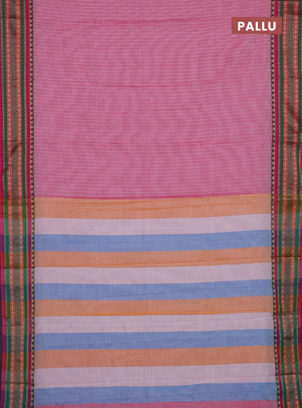 Pink & Rust Narayanpet Cotton - Kalamkari Blouse
