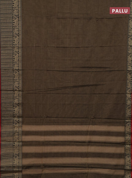 Chiku & Beige Narayanpet Cotton - Kalamkari Blouse