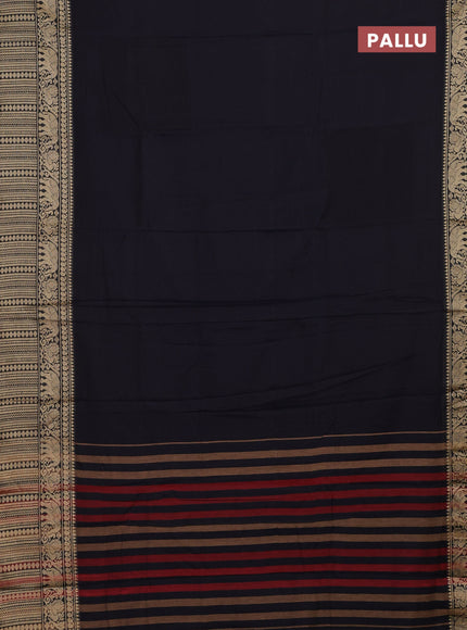 Black & Beige Narayanpet Cotton - Kalamkari Blouse