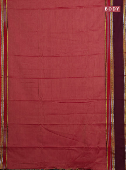 Pink & Beige Narayanpet Cotton - Kalamkari Blouse