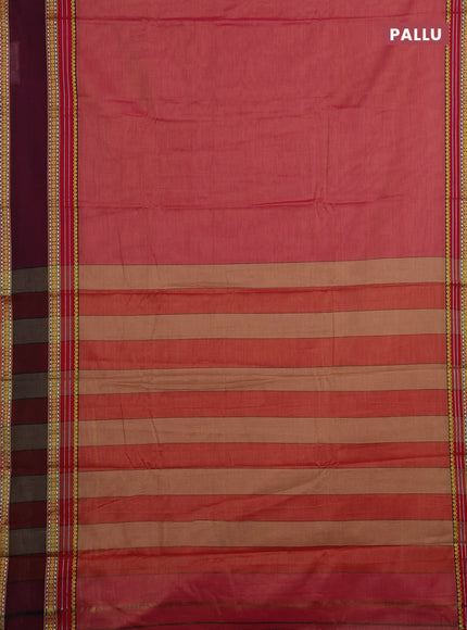 Pink & Beige Narayanpet Cotton - Kalamkari Blouse
