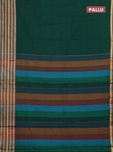 Green & Maroon Narayanpet Cotton - Kalamkari Blouse