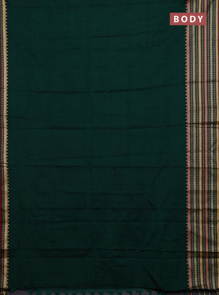 Green & Beige Narayanpet Cotton - Kalamkari Blouse