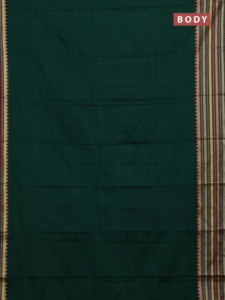 Green & Beige Narayanpet Cotton - Kalamkari Blouse