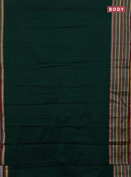 Green & Beige Narayanpet Cotton - Kalamkari Blouse