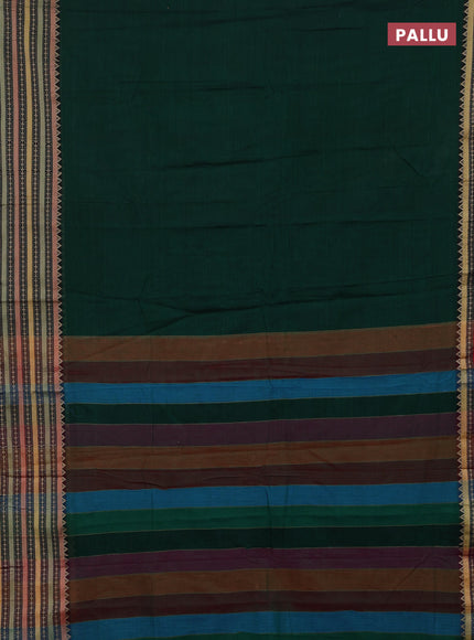 Green & Beige Narayanpet Cotton - Kalamkari Blouse