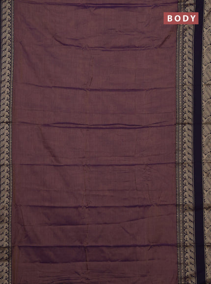 Purple & Royal Blue Narayanpet Cotton - Kalamkari Blouse