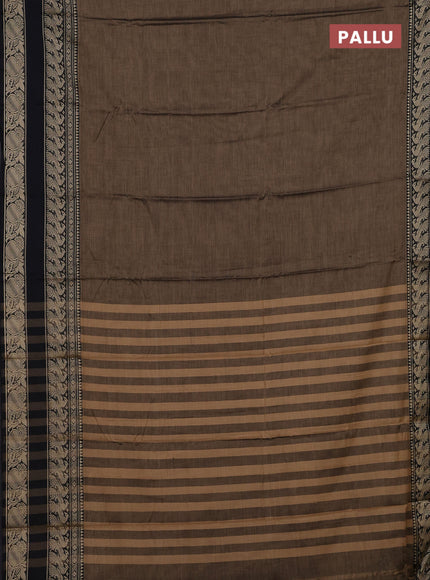 Chiku & Beige Narayanpet Cotton - Kalamkari Blouse