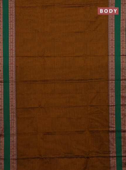 Mustard Yellow & Green Narayanpet Cotton - Kalamkari Blouse