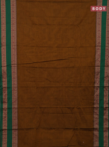 Mustard Yellow & Green Narayanpet Cotton - Kalamkari Blouse
