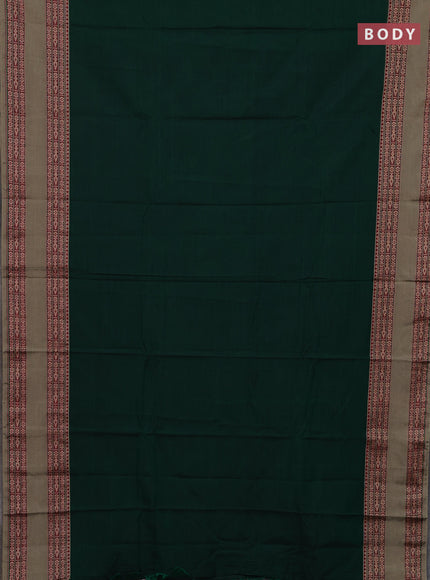 Green & Beige Narayanpet Cotton - Kalamkari Blouse