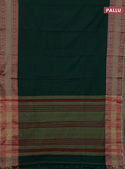 Green & Beige Narayanpet Cotton - Kalamkari Blouse
