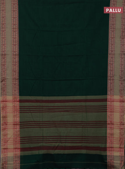 Green & Maroon Narayanpet Cotton - Kalamkari Blouse