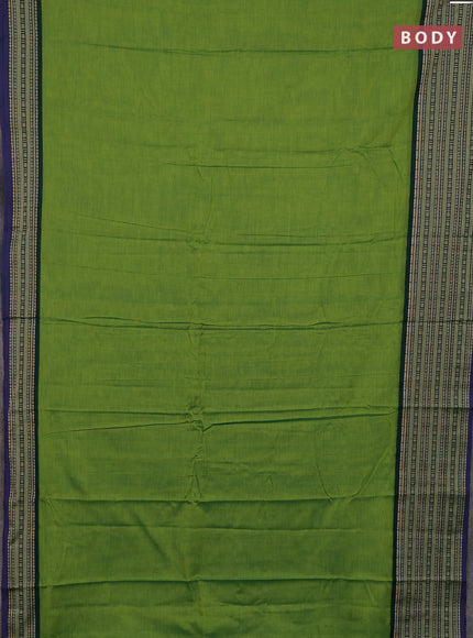 Green & Royal Blue Narayanpet Cotton - Kalamkari Blouse