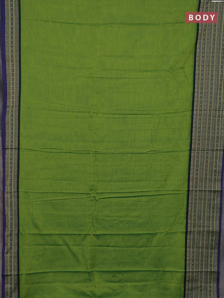 Green & Royal Blue Narayanpet Cotton - Kalamkari Blouse