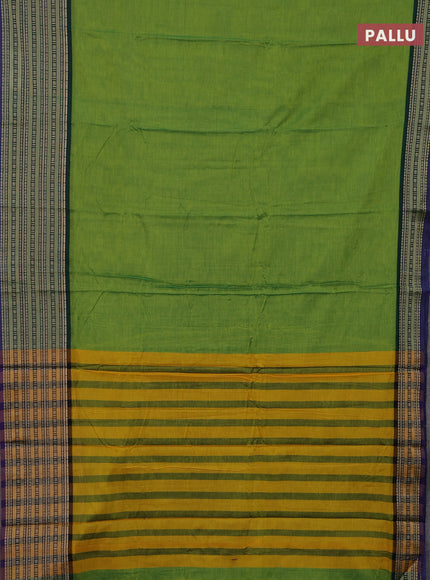 Green & Royal Blue Narayanpet Cotton - Kalamkari Blouse