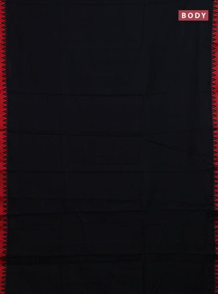 Black Narayanpet Cotton Saree