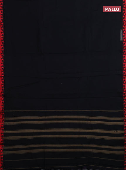 Black Narayanpet Cotton Saree